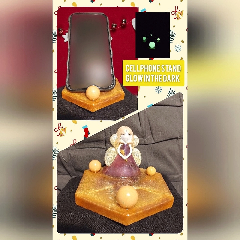 Handmade Cellphone Stand Glow in the Dark